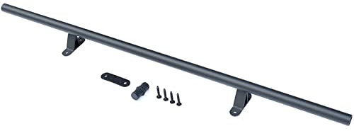 Kit di attrezzi per scale scorrevoli da 1 m, 6,1 m, tubo tondo telescopico, binario mobile, kit completo di guide con freni e binario di prolunga da 0,9 m incluso