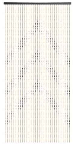 YISSALE Cortina de perlas de bambú, 180 x 90 cm, cortina de puerta, cortina de ventana, bohemia, cortina de puerta de cuentas de madera en espiga, cortina de bambú para baño, cocina, dormitorio