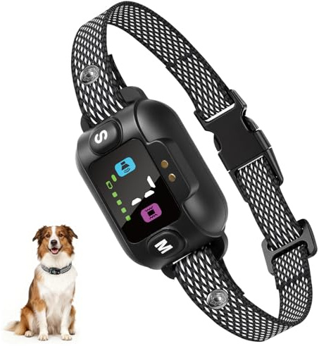 Collare Antiabbaio per Cani - Collare Addestramento, Collare Anti Abbaio Cani, 7 livelli di intensità regolabili, impermeabile IP67, per cani di piccola taglia