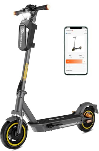 EVERCROSS EV10S Max Trottinette Électrique Adulte, 10'' Scooter Electrique Pliable, E-Scooter avec App Control, Gamme Max 150KM,Vitesse 25km/h, Moteur 500W, Affichage LED, Double Amortisseurs