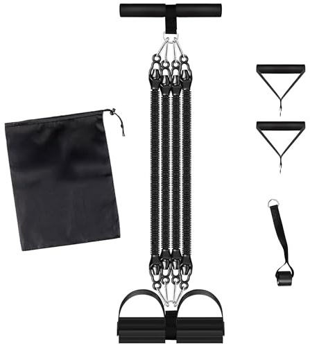 Hayaww Fascia di Resistenza a Pedale Allenatore addominale Corda Elastica con 3 Tubi Elastici Fitness 3 Elastico Palestra Bande Elastiche Fitness Set Pancia Con Mano Gru Petto Espansore esercizi (C)