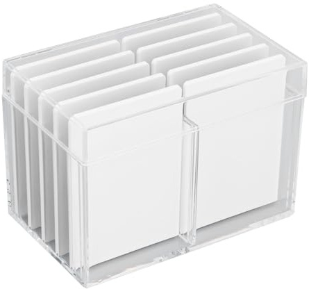 FILFEEL Scatola Portaciglia in Acrilico a 10 Strati con Base Magnetica, per Esposizione Ciglia Finte, Portautensili per Innesto di Estensioni (Trasparente)
