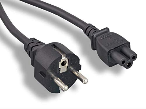 Monoprice Power Cord - 6 Feet - Black | 2-Prong, CEE 7/7 SCHUKO (Europe) to IEC 60320 C5, 18AWG, 10amps