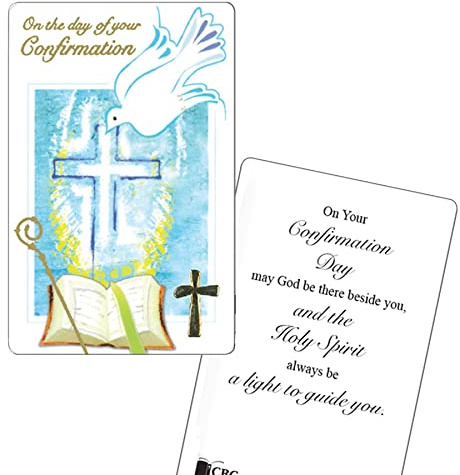 Confirmation Laminated Prayer Card 8.5x5.5cm – Symbolic Cross F71995 9952