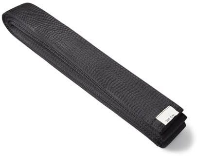Kampsport professionell satin 5 cm brett svart bälte (karate, Judo,), Svart, 360cm