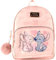 Cerdà Disney Lilo und Stitch Rucksack - Kunstleder - Stitch- und Angel-Motiv - Rosa