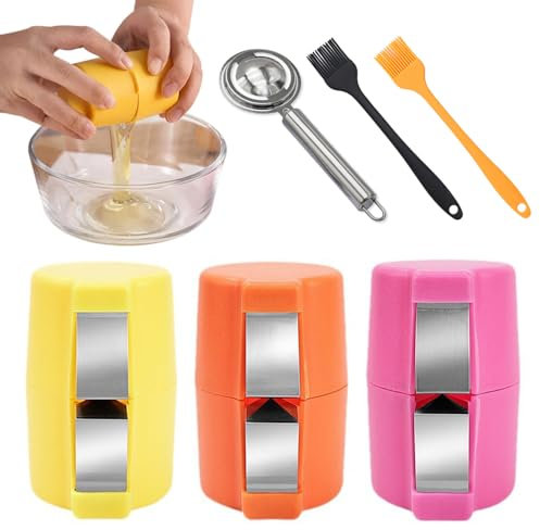 TOEECY Séparateur Œuf Cuisine Ouvre Coquille Ergonomique Séparation Jaune Blanc Ustensile Culinaire Pâtisserie Accessoire Pratique