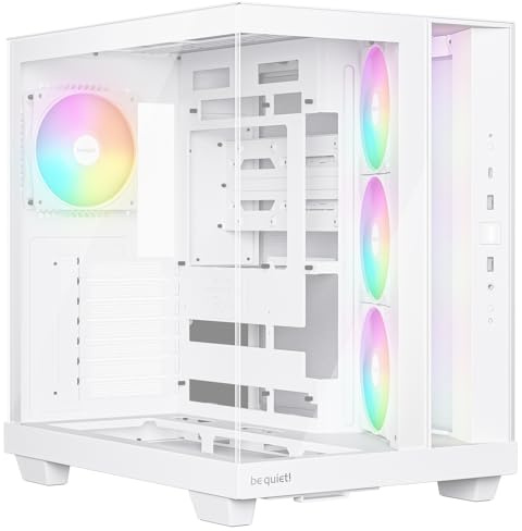 Be Quiet! Light Base 500 LX White, Midi Tower, PC, Wei?, ATX, micro ATX, Mini-ITX, Acrylnitril-Butadien-Styrol (ABS), Glas, Stahl, Gaming