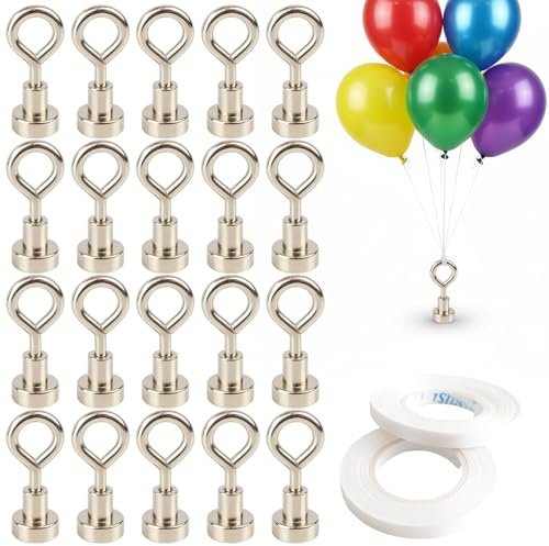 Balloon Weights and Ribbon, 22 Pieces Helium Balloon Weights Set for Wedding, Birthday Party Decorations, Weights for Balloons, Reusable Accessories