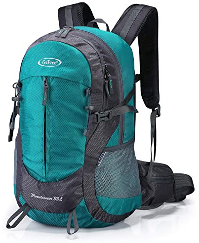 G4Free 35L Wasserdichter Wanderrucksack mit Regenschutz Outdoor Rucksack Trekking Daypacks für Camping Wandern und Klettern