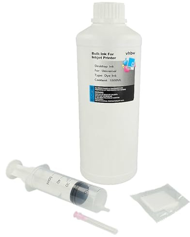 vhbw Nachfülltinte kompatibel mit Canon Pixma G5050, G6050, G7050, GM2050, GM4050 Drucker - Refilltinte Dye Cyan