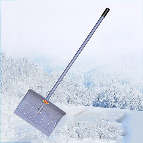 Pala de Nieve, Cabeza de Pala, Palas Cuadradas con Mango en T d Madera o Mango Recto, Pala para Nieve Resistentes y Duraderas, Ergonómicas, con Gran Capacidad de Carga, para Camino de Entrada, Hogar (