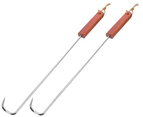 VINTORKY Fourchettes À Barbecue À Poignée Ergonomique Fourchettes À Viande Pour Steak Agneau Hot-dogs Outil De Gril Pour Papa Et Maman