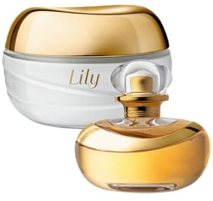O BoticárioLily Geschenkset mit Parfüm und Hautpflege: Parfümierte Körpercreme, Satin, 250 g und Eau de Parfum, EDP, 75 ml