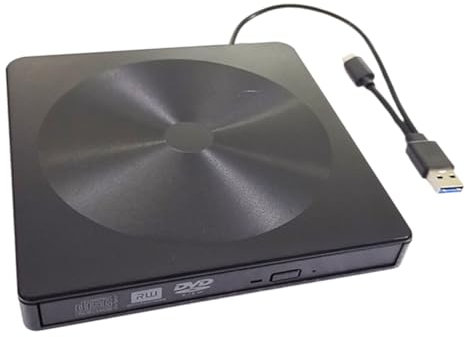 WATIIFUFU Enregistreur DVD Externe Typec Disque Dur Portable Lecteur DVD USB Lecteur De Sauvegarde Externe Lecteur Portable Disque Dur Externe pour Ordinateur Portable Disque Dur USB Black