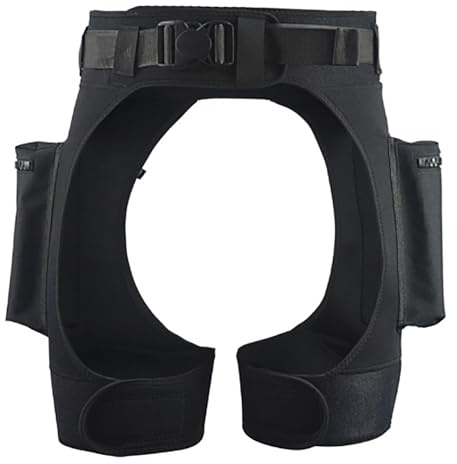DEMMET Men Women Wetsuit Short,Technical diving shorts Pants Scuba,Diving Stretch Shorts,with Pockets D Ring Short Quick Release Buckle Adjustable Waist Belt (black, One Size)