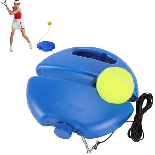 HDAKDDHG Tennis Trainer Rebound Ball, Blue Tennis Rebound Trainer, Portable Training Equipment with String, Anti-Tangle String Practice Equipment for Children Player Beginner