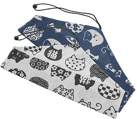 Alipis 2pièces Pochettes De Rangement pour Ustensiles Et Cuillères Sacs De Rangement Portables pour Baguettes Et Peignes Support Multifonctionnel pour Voyages