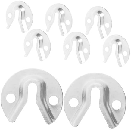 jojofuny 8pcs Heavy Duty Mirror Clips Stainless Steel Furniture Connectors with Excellent Loadbearing Capacity for DIY Home Improvement and Wall Mounting