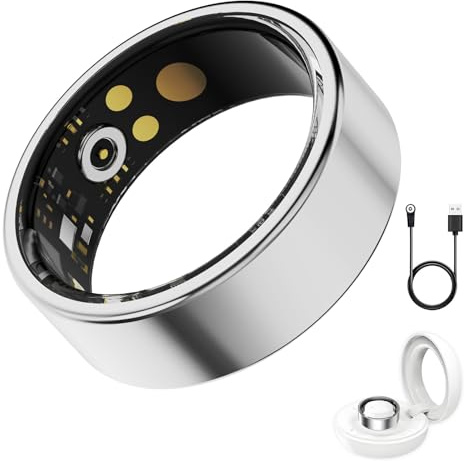 Anillo inteligente para mujeres y hombres, IP68, resistente al agua, con monitor de frecuencia cardíaca, anillos inteligentes, monitor de oxígeno en sangre, anillo de fitness, seguimiento del sueño