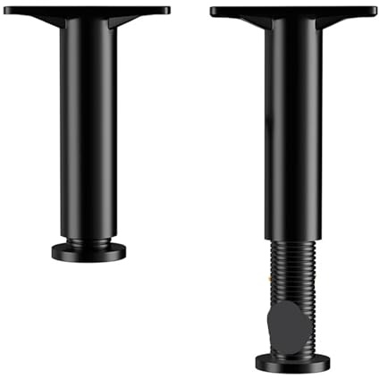 Yiodauh Furniture Leg 10pcs Telescopic Adjustable Bed Beam Support Foot Reinforced Plastic Furniture Leg Sofa Bottom Load Bearing Bracket for Sofa/Bed/Chair/Couch/Dresser/Table(XSHG2390-B)