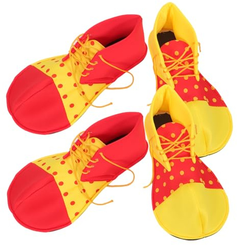 SOIMISS 2 Paia Scarpe Pagliaccio Costume Clown in Leggero e Resistente per Halloween Feste Tema Carnevale e Cosplay Circo Accessorio Completo per Trucco e Performance