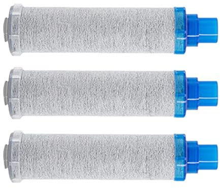 Vattenfilterpatron – 3-delade filterdelar 11,6 x 2,8 cm, ersättning för vattenmjukningsfilter – för, badrum, bänkskiva och dricksvatten
