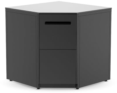 Cozze® Elements Utekök – Hörnmodul med 15 mm HPL-bänkskiva, smart gasolflaskförvaring, justerbara fötter, galvaniserat & pulverlackerat stål, 90 x 90 x 90 cm