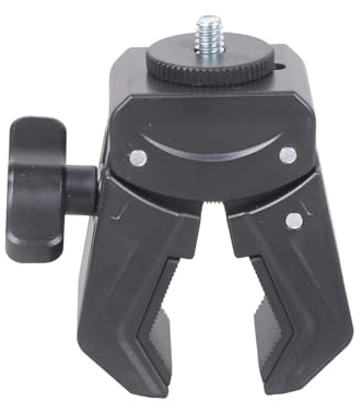 Clip de montaje de rosca de 1/4 pulgadas, abrazadera ajustable de 15 a 45 mm para cámara de acción en el manillar, trípode, abrazadera de cámara