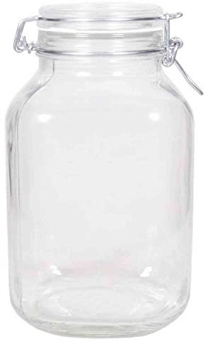 INNA-Glas Vaso di conservazione XXL JARVEN, 3 Litri, cilindrico/Rotondo, Trasparente, 24cm, Ø9,5cm/Ø13cm - Porta Dolci - Vasetto di Vetro