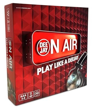 Asmodee - On Air - Play Like a Deejay - Il Gioco da Ravolo di Radio Deejay, 3-8 Giocatori, 10+ Anni, Edizione in Italiano