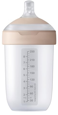 Difrax LOVI Biberon Mammafeel - 250 ml,Tétine dynamique, Compatible avec l'allaitement, Sans BPA