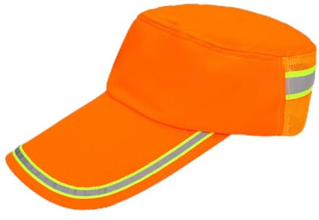 Casquette de Basebal Réfléchissant Casquette de Sécurité à Large Bord avec Bandes Réfléchissantes Casquette Respirante pour Travails à l’Extérieur et Sports de Plein Air