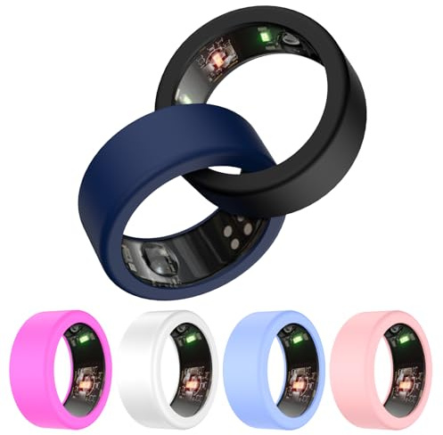 [6 st] Skyddande ringskydd för ULTRAHUMAN ringluft, elastisk silikonring fodral för ULTRAHUMAN smart ring träningspass, smart ring fodral kompatibel ULTRAHUMAN ring storlek 6 7 8 9 10 11 12 13 14