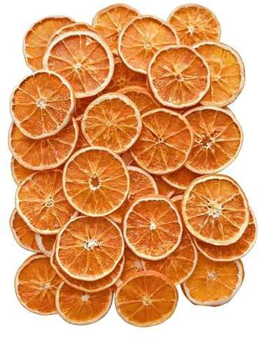 50pcs Dried Orange Slices, 4-6cm Dry Orange Slices for Wreath, Natural Christmas Wreath Making Supplies for Crafting, Party Decor, Xmas Tree, Florist Decoration(6.35 oz)
