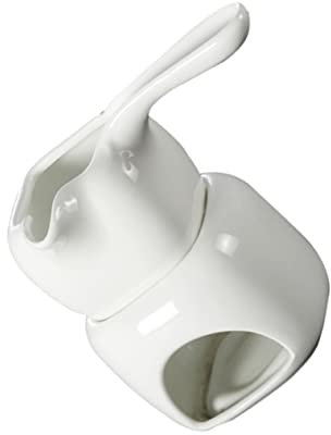 STOBAZA Ceramic Chocolate Melting Pot 110ml Handle and Stand Kitchen Fondue Cheese Melting Cookware for Western Desserts and Party Use