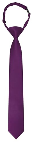 RBOCOTT Satin Purple Ties for Boys Pre-tied Adjustable Kid Necktie for Age 8-12 Wedding and School Graduation(7)