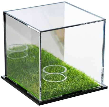 Tagtight Vitrine de balle de golf, vitrine carrée pour balle de golf, boîte à souvenir, housse de rangement avec miroir en acrylique pour baseball, balle de golf, objets de collection