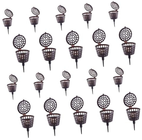 KONTONTY 20piezas Cajas Pequeñas De Plástico Para Fertilizante Bonsái Con Tapa Contenedores Prácticos Para Aplicación Limpia Plantas De Interior y Exterior Kit De Jardinería Versátil Para h