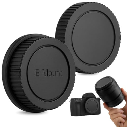 Tapa Cuerpo Frontal y Tapa Trasera de Objetivo, Compatible con Sony E A7R V A7R IV A7R III A7R II A7R/A7 IV A7 III A7 II A7/A7C II A7C/A7S III A7S II A7S / A9 III A9 II A7RV A7RIV A7RIII A7IV A7III