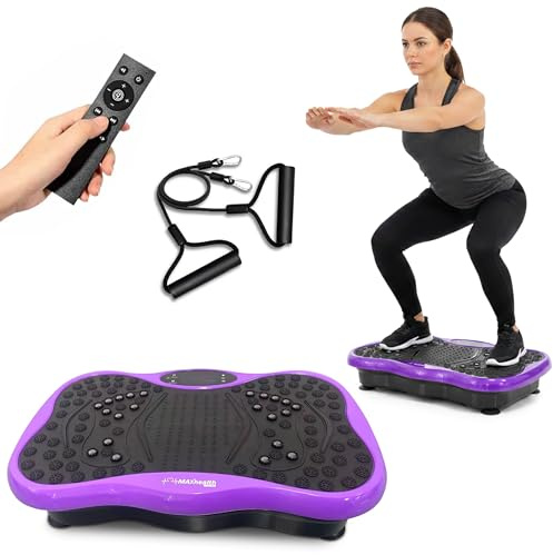 MAXhealth Mini placa vibratoria, color morado