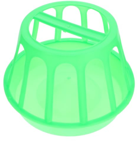 Toyvian Portable round Chicken Feeder Poultry Feeding Trough Anti-spill Feed Bowl for Chickens Ducks and Geese Livestock Feeding Supplies