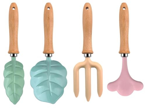 Leichtes Schaufelset, Buddelspielzeug Metall Kinder, Kompaktes Grabeset für Gartenwerkzeug Kinder Set | Pulverbeschichtetes Metall mit Komfort Griff, Ideal Geformte Blätter for Vorschulkinder
