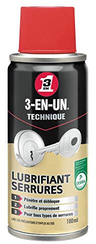 3-EN-UN Technique Lubrifiant Serrure Aérosol Lubrifie Proprement Pour Tous Types De Cylindres 100 ML