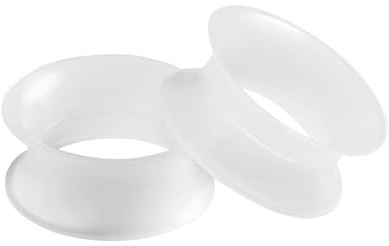 Homxi 2PCS Ecarteur Oreilles Tunnel Silicone,Ecarteur Tunnel 14mm Cerceau Tunnel Ecarteur Oreille Transparent