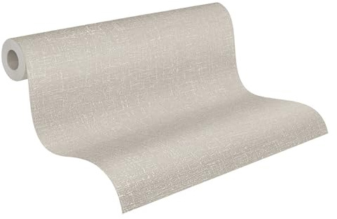 Livingwalls Carta da parati 396485 con struttura in beige, grigio - Carta da parati di alta qualità per soggiorno e camera da letto - 10,05m x 0,53m - Made in Germany