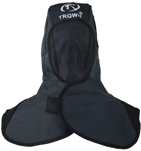 TRQWH Welding Hood Neck Protection - Heat and Abrasion Resistant Protective Head Cover, Welding Caps with Neck Shoulder Drape (Grey)