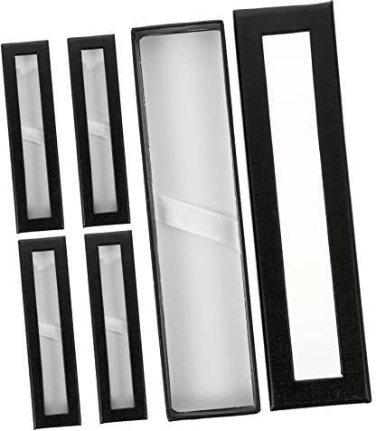 Veemoon 5pcs Transparent Window Fountain Pen Case Paper Pen Box for Wrapping Business Birthdays and Ceremonies Compact Design for Easy Carrying and Storage