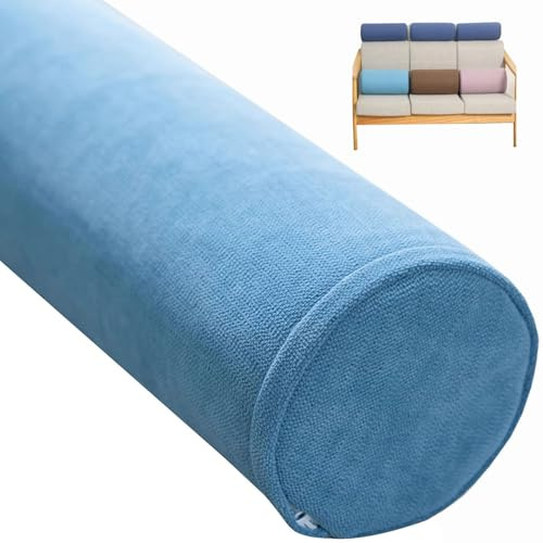 seokor Cuscino Cilindrico Yoga 10x40/15x60 Cuscino a Rullo lungo Cuscino Cervicale Rotondo Rimovibile Tubolare Supporto Cuscino Collo per Dormire/sedia/auto/divano/Letto(B12,20x55cm)