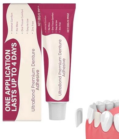 Byuexhp Crema adesiva per protesi dentali | Prodotti per la cura dentale impermeabile e portatile | Crema adesiva sicura e durevole per protesi, per viaggi, attività all'aperto, feste in vacanza